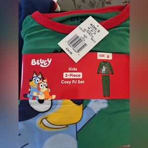 NWT Size 6 Bluey Kids 2-Piece Cozy PJ Set